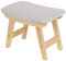 Yawinhe Fußhocker, Hocker aus Holz, Stapelhocker aus mit Antirutschmatte, 38x24x29cm Abnehmbar und Waschbar, Sofa für Wohnzimmer, Hellgrau,FS003LG