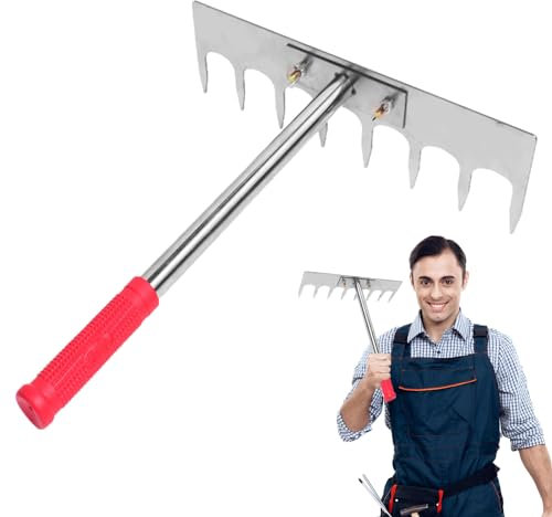 Râteau à mortier portatif pour carrelage | Outil de carrelage de Pavage Amovible Portable | Niveleur de Carreaux de maçon, système de nivellement, Dispositif Portable pour Cendres Plates