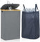 ROSOS Laundry Hamper, 105L Collapsible Laundry Basket with Removable Laundry Bags, Waterproof Laundry Hamper with Lid, Dirty Clothes Washing Baskets for Laundry, Grey