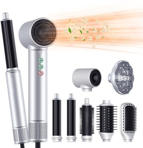 Magic Styler 7 in 1 with 110000 RPM High Speed Magic Hair Styler Magic Air Styler Hot Air Brush Diffuser Hairdryer, Air Curler, Ionic Hairdryer, Air Styler for Fast Drying, Curling