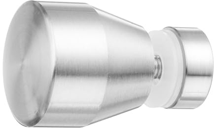 sourcing map Maniglie per porte in vetro, rotonde scorrevoli per porte della doccia, maniglie a scorrimento singolo, con viti, parti di ricambio per porte in vetro da 6-18 mm (tonalità argento, tipo