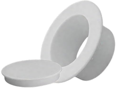 Coperchio Decorativo del Foro per sfiato della Parete in plastica Bianca - Pannello Protettivo Regolabile per unità CA, griglia HVAC Universale, Scudo di Riparazione del Muro a Secco Bianco Type130