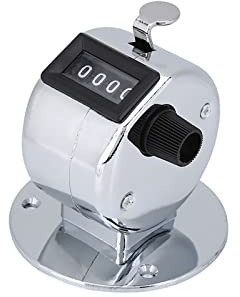 Bamjour Mini Compteur Portable en Métal à 4 Chiffres – Comptage de Précision jusqu'à 9999, Conception Légère avec Anneau de Fixation pour Jeux et événements Sportifs