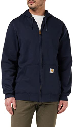 Carhartt Herren Zip Hooded Sweatshirt Sweatshirt, Marineblau Neu, L
