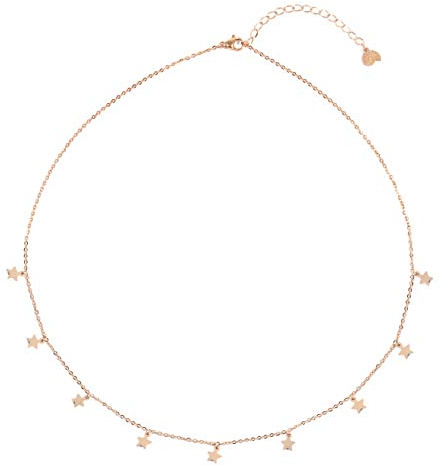 Happiness Boutique Damas Collar de Estrella en Oro Rosa | Collar Delicado con Colgantes Multi Estrella Joyería de Acero Inoxidable
