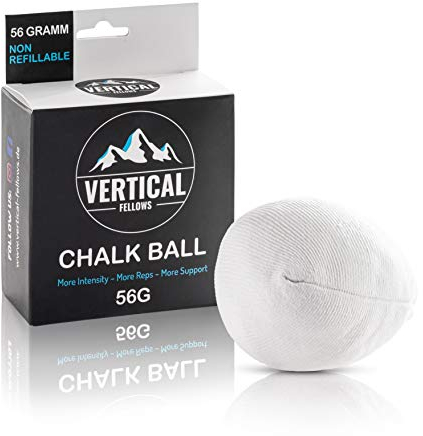 VERTICAL FELLOWS Chalk Ball 60 Gramm Kreideball Magnesiaball - DERMATEST sehr gut - idealer Kreide & Magnesia Chalkball für Klettern Bouldern Turnen Gewichtheben Cross Fit