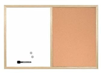 Bi-Office Kombi-Tafel mit Holzrahmen, (B)600 x (H)400 mm