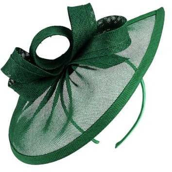 Wambere Damen Fascinator Hüte Frauen Vintage Schleier Stirnband Blume Mesh Kopfschmuck Braut Haarschmuck Fascinators Hut Haarband Kopfbedeckung für Hochzeit Teeparty Cocktail Jockey Club,Dunkelgrün