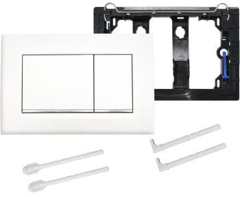 Drückerplatte mit Spülauslöser- Set, Drückerplatte WC mit Der Geberit Sigma 30 Kompatibel, ABS- Kunststoff für Haltbarkeit und Langlebigkeit, Einfache Installation