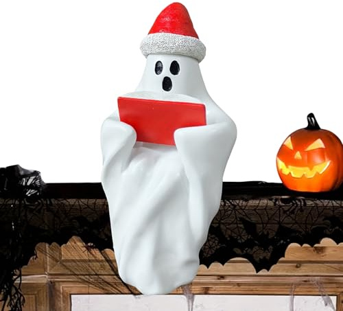 Gkumgwo Figura | Figura de espíritu sentado con libro - Estatua de resina de Halloween, decoración para interiores, TV, armario, estantería, alféizar de ventana, chimenea