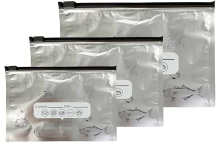 WACCOMT Pack 20 återanvändbara påsar i aluminium frys, liten 29 x 26 cm