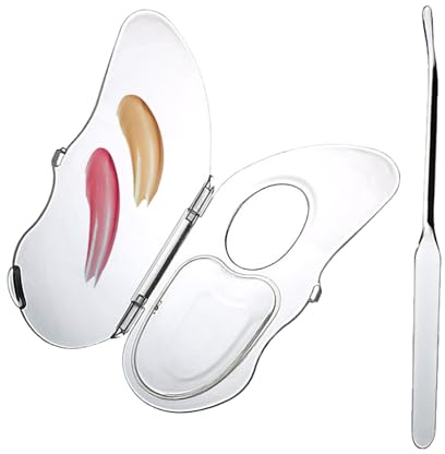 Base Paleta – Acrílico Clear Cosmetic Mixing Plate, Professional Makeup Organizer, Durable Beauty Board | Paleta acrílica transparente para pintalabios, corrector, de sombra de ojos