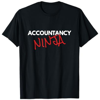 Comptabilité Ninja Fun Comptable Tenue de Livres Finance T-Shirt