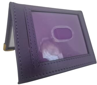 AKSHIDE® Soft Nappa Leather Bus Holder,Oyster Card Holder,Train Pass,Driving Licence Holder-Bp1 (Purple-1)
