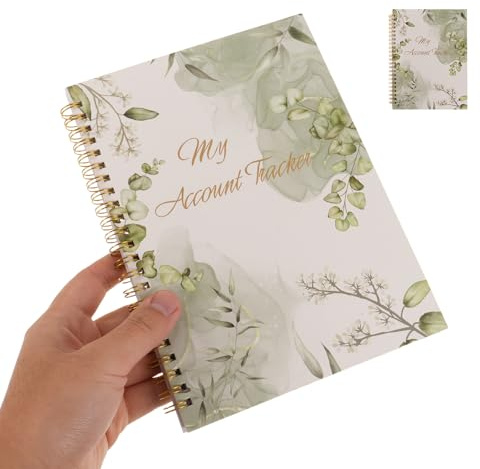 SOPOTUTU Libro de Registro de Chequera Empresarial para Uso Personal y Negocios, Cuaderno de Presupuesto en Papel Verde Diseño Clásico y Gestión Financiera Portátil
