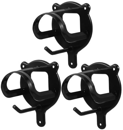 Hohopeti 3pcs Horse Bridle and Halter Rack Hooks with Screws, Heavy-Duty Stable Wall Mount Tack Organizer for Equestrian Gear Storage in Barn and Farm Use