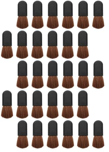 OKUMEYR Kit de 30 Pinceles de Maquillaje Negro de Material Reutilizable para Rubor, Pinceles Portátiles Ideales para Profesionales y Aficionados del Maquillaje