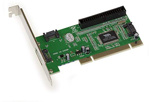 KALEA-INFORMATIQUE Tarjeta controladora PCI con 3 puertos SATA y 1 puerto IDE. Montaje independiente o RAID 0 1 0+1 JBOD. Con chipset Via VT6421