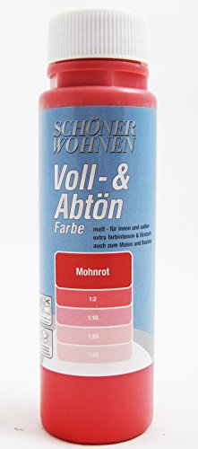 Voll- und Abtönfarbe Mohnrot 500 ml