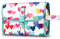 Fintie Tragbare Kulturtasche Kosmetiktasche Reisetasche, Große wasserdichte Aufhängen Make-up Organizer Stauraum Tasche für Damen Mädchen, Herzregen