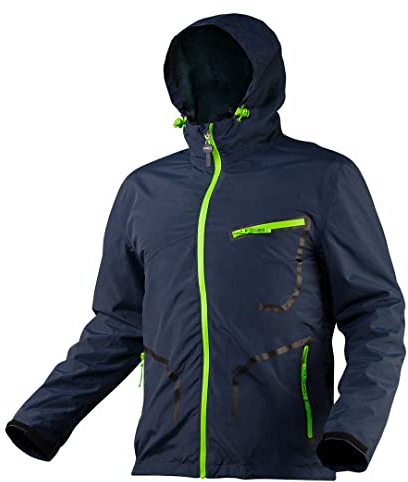 Neo Tools Herren 3-in-1 Arbeitsparka, Membran-Jacke mit Kapuze, Innenjacke aus Fleece, Gr. S-XXXL, atmungsaktiv (8.000 g/m2/24h), wasserdicht (10.000 mm Wassersäule), konform mit EN ISO 13688:2016