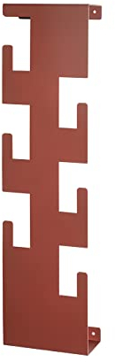 HAKU Möbel Wandgarderobe rot, Stahl - Maße: B 15 cm x H 60 cm x T 8 cm, Style: Modern