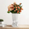 Relexome Keramik Vase mit Schleife, 24,5 cm Weiß Modern Boho Vase, dekorative Aesthetic Blumenvase für Blumenstrauß, Pampasgras, für Wohnzimmer, Schlafzimmer, Tischdekoration, Home Deko