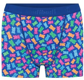 Modibodi Boyshort Period Pants for Teenage Girls Moderate-Heavy Flow Womens Cotton Underwear -Candy Bear Blue Size Y14-16