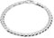 AKA Gioielli® - Herren Damen Armband 925 Sterling Silber - 5mm Breit Armkette Panzerarmband Flache Panzerkette - Länge: 18 cm