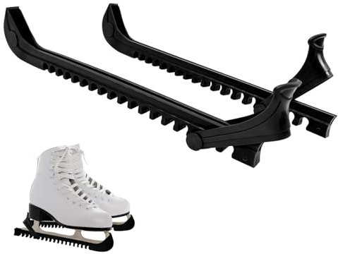Kufenschoner für Eishockeyschlittschuhe, Schoner für Schlittschuhkufen, 1 Paar Kufenschoner Schlittschuhe, Schlittschuhe Schoner, Kufenschoner Eiskunstlauf für alle Größen geeignet kürzbar (schwarz)