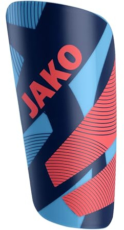 JAKO Unisex Schienbeinschoner River Light, SkyBlue/Navy/Coral, S