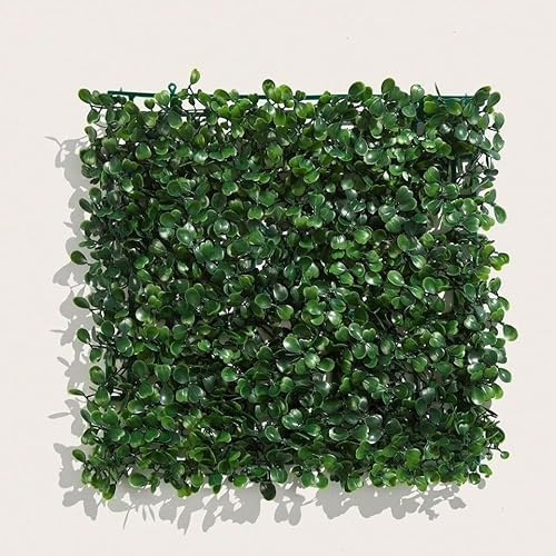Cobenga 6 pannelli da parete in erba artificiale, 25,4 x 25,4 cm, pannelli da parete in legno di bosso verde finto per decorazione da parete per interni ed esterni, decorazioni per feste, matrimoni