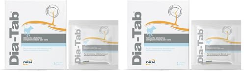 Dia Tab 6 Compresse – Compresse Appetibili per Cani e Gatti – Supporto del Benessere Digestivo Durante Periodi di Alterazione Alimentare (Confezione da 2)