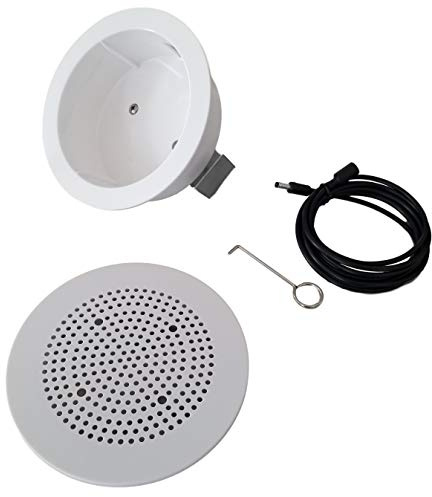 Dot Genie Built-in Wall & Ceiling Mount for Puck-Style Smart Speakers | Flush Low-Profile Design | Optional Grille | 1-Pack
