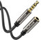 TesRank Alargador Auriculares con Microfóno 1 Metro 4 Polo, Nylon Cable Extensión Audio Estéreo Jack 3.5 mm Macho a Hembra Cable Compatible con Cascos de Switch, Altavoz,Auricular,TV, PC, Móvil