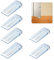 VOSSOT 6 Stück Türstopper Boden, Türkeil Gummi Türkeile Rutschfest Höhenverstellbar Fensterstopper Keil, Ungiftig Geruchlos, für Alle Hartböden,Badezimmer, Balkontür, Kinderzimmer(Transparente)
