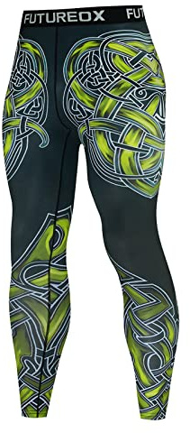 Blingko Collant De Compression Homme 3/4 Legging Sport Collant Running Fitness Pantalons Séchage Rapide Baselayer Long Tight Jogging Respirant Base Layer