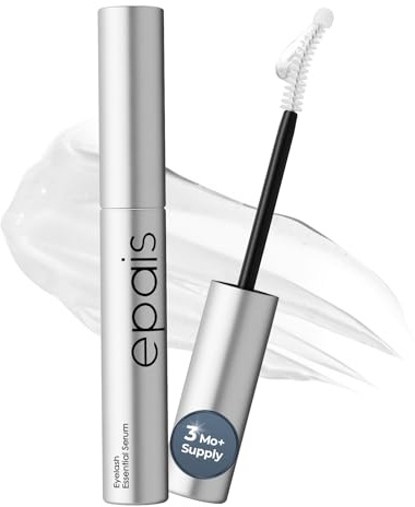 EPAIS Suero esencial para el crecimiento de pestañas, tamaño jumbo, 15 ml, fórmula nutritiva para más tiempo, más completo y grueso en 2 semanas, péptidos, biotina