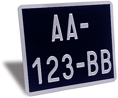 1 Plaque d’immatriculation Collection pour Moto - Plaque Moto Aluminium - Collection Noire - 140 x 120 mm - résistance aux Chocs, aux intempéries et Anti UV