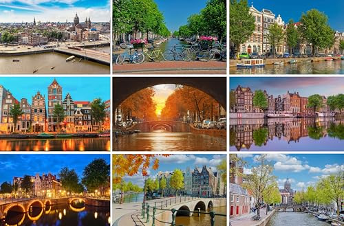 Postcard Set Amsterdam / Netherlands - 9 Greeting Cards / Postcards