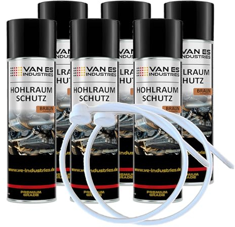 VE-INDUSTRIES 6X Hohlraumschutz Spray 500ml Wachs inklusive 60cm Sonde