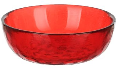 KASANOVA Cuenco rojo de cristal 10 cm navideño