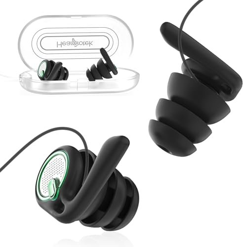 Wasserdichte Silikon-Ohrstöpsel für Erwachsene von Hearprotek – 2 Paar wiederverwendbare Ohrstöpsel zum Schwimmen, Duschen & Wassersport – Schwarz