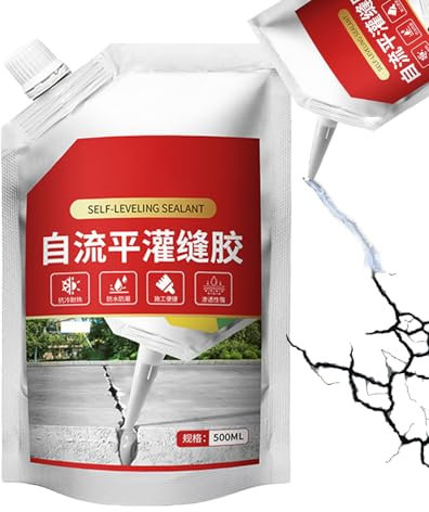 Calafateo impermeable: sellador resistente a las fugas, relleno de concreto con fórmula de nivel autónomo | Compuesto flexible, protección de larga duración para pared, piso, ducha, baldosas, sótano,