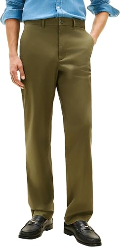 Tommy Hilfiger Dover Essential Twill MW0MW42906 - Pantalones Deportivos para Hombre, Color Verde, Talla 33W / 32L
