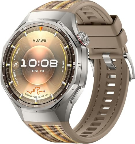 HUAWEI WATCH GT 6 Pro Accurate GPS 46mm Smart Watch, 1.47''AMOLED Touchscreen, up to 21 Days Battery life, Pro-level Cycling, 100+ Sports Mode, iOS & Android, ECG Analysis, Health Monitoring, Brown