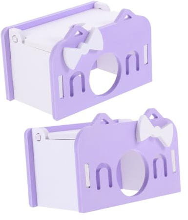 Gadpiparty Plastic Hamster Hideout 2 Pieces 4.7X2.8X2.8 Inches Durable Small Animal House For Dwarf Hamsters And Gerbils Exercise And Play