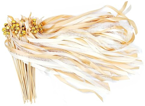 Hitopin Stelle Filanti con Campana, 30PCS Bacchette Magiche da Matrimonio, Bacchette di Nozze, Bomboniere per Feste Stelle filanti, per Decorazioni di Nozze Compleanno Feste da Ballo