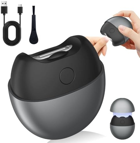 DMQ 3-in-1 Electric Nail Clippers for Seniors, Smart Nail Clippers, Electric Nail Trimmer with LED Light & Catcher, 2-Speed Automatic Nail Cutter - Painless Toenail/Fingernail Clipper, Low Vision