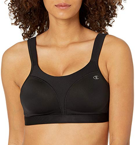 Champion Women's, Spot Comfort, Maximum Support, High-Impact Sports Bra, Opaque, Black, 34D